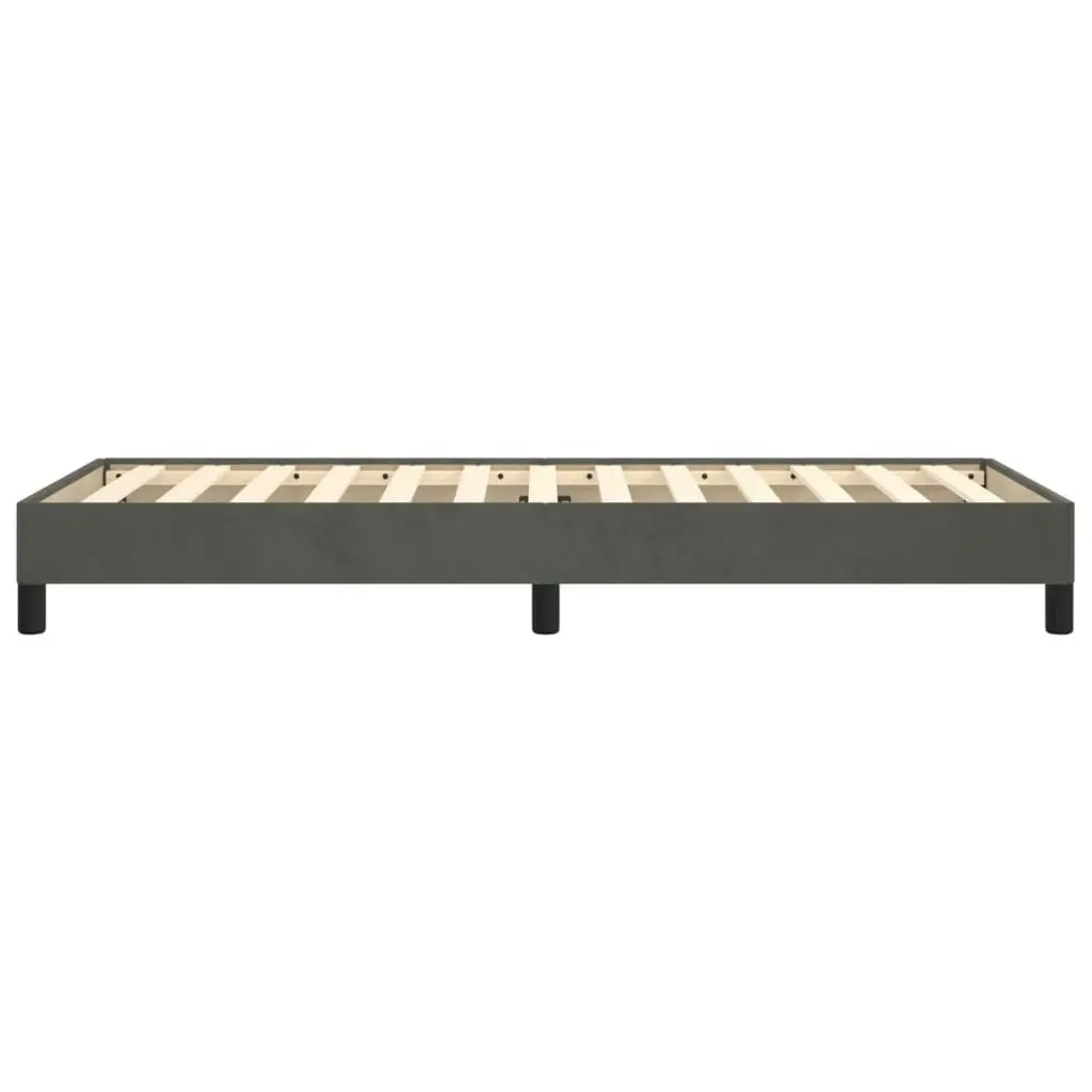 Bed Frame without Mattress Dark Grey King Single Velvet 355756