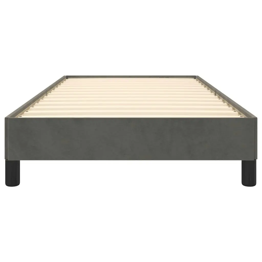 Bed Frame without Mattress Dark Grey King Single Velvet 355756