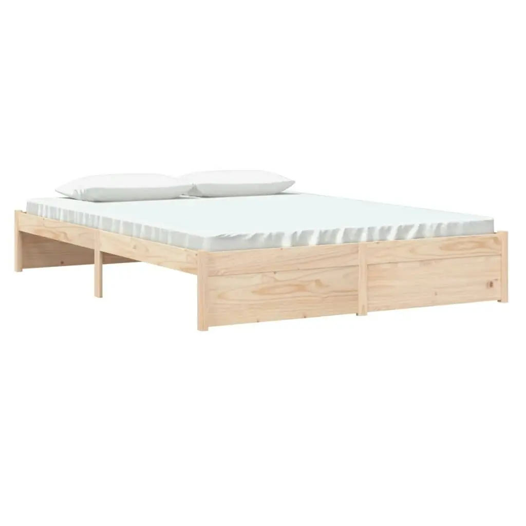 Bed Frame Solid Wood 153x203 cm Queen Size 814954