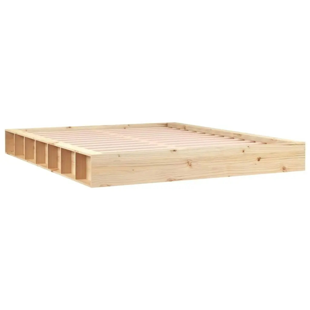 Bed Frame 153x203 cm Queen Size Solid Wood 820671