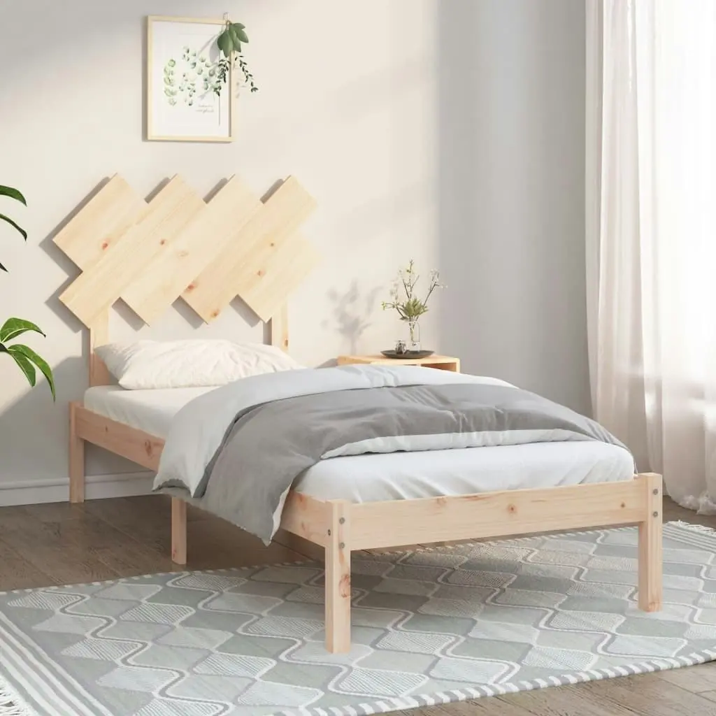 Bed Frame 92x187 cm Single Size Solid Wood 3104833