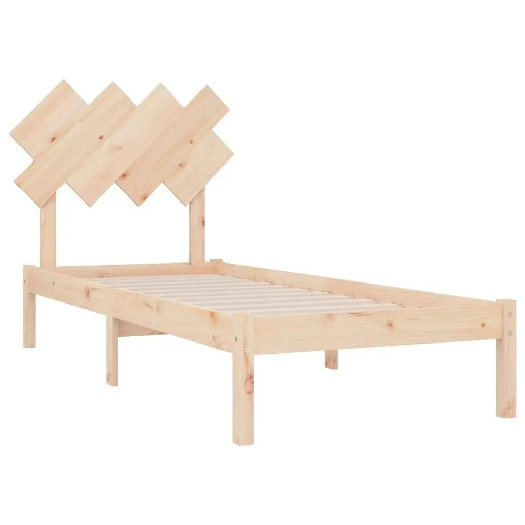 Bed Frame 92x187 cm Single Size Solid Wood 3104833