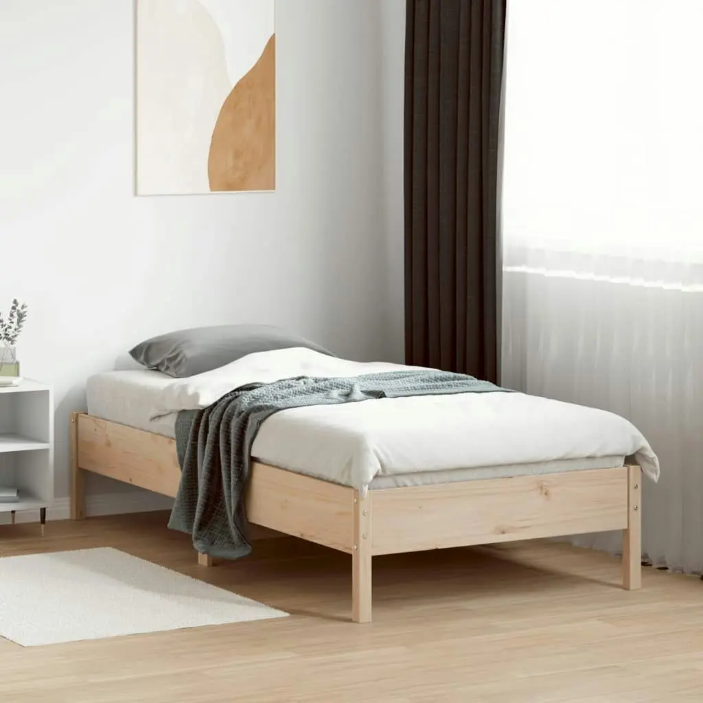 Bed Frame without Mattress 90x190 cm Solid Wood Pine 842726