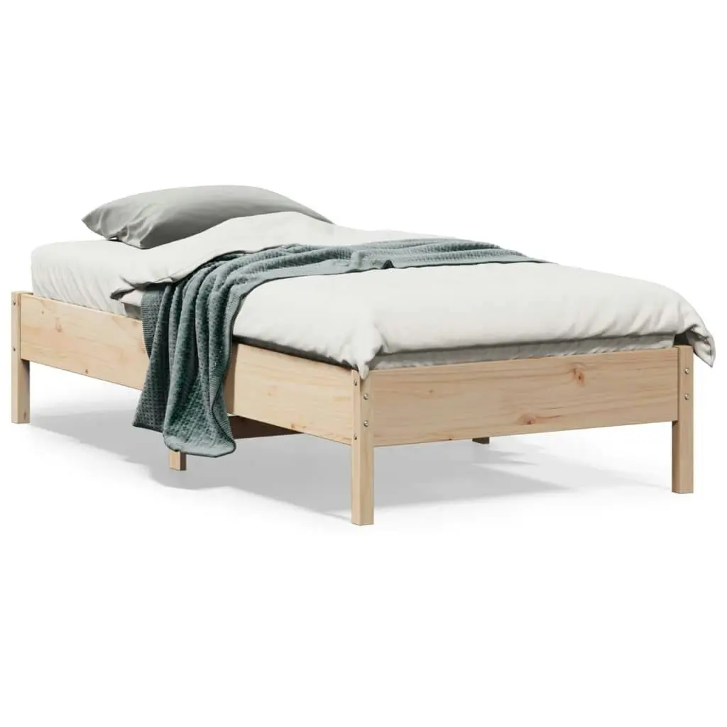 Bed Frame without Mattress 90x190 cm Solid Wood Pine 842726