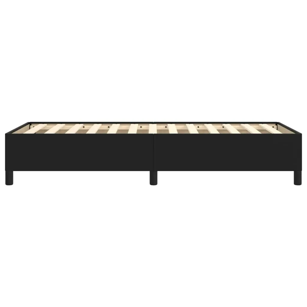 Bed Frame Black 106x203 cm King Single Size Faux Leather 347287