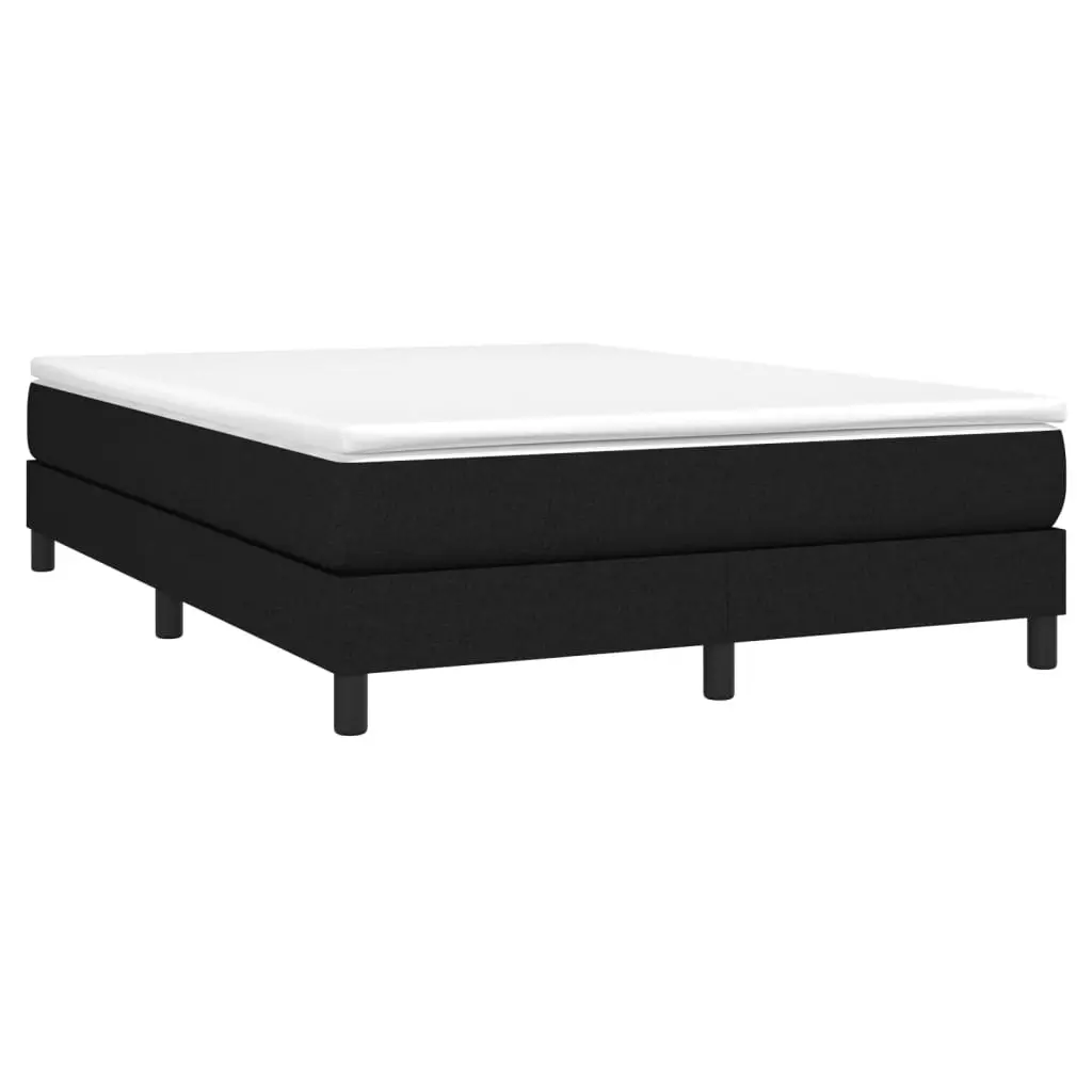 Bed Frame Black 153x203 cm Queen Size Fabric 3120559