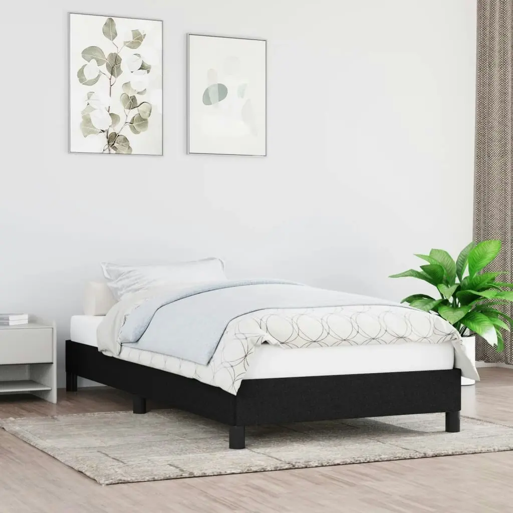 Bed Frame without Mattress Black King Single Fabric 355754