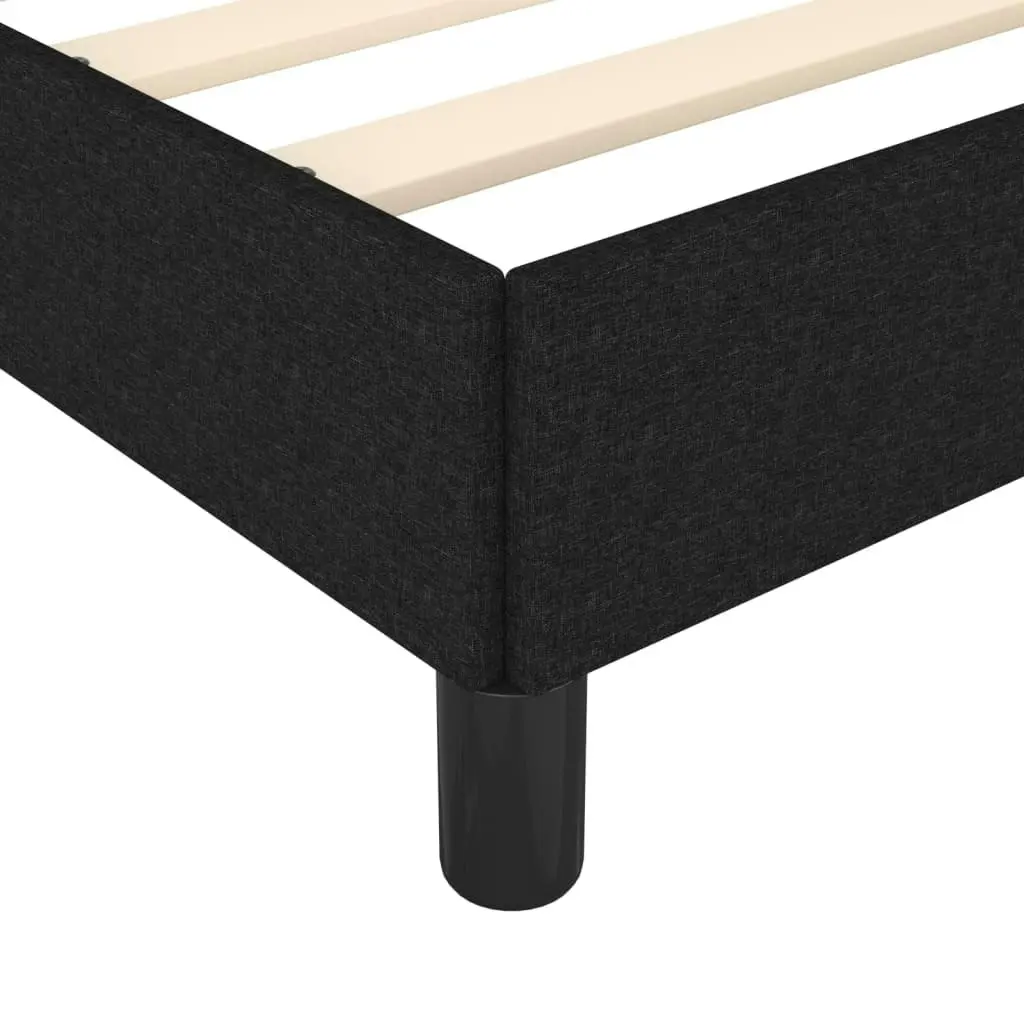 Bed Frame without Mattress Black King Single Fabric 355754