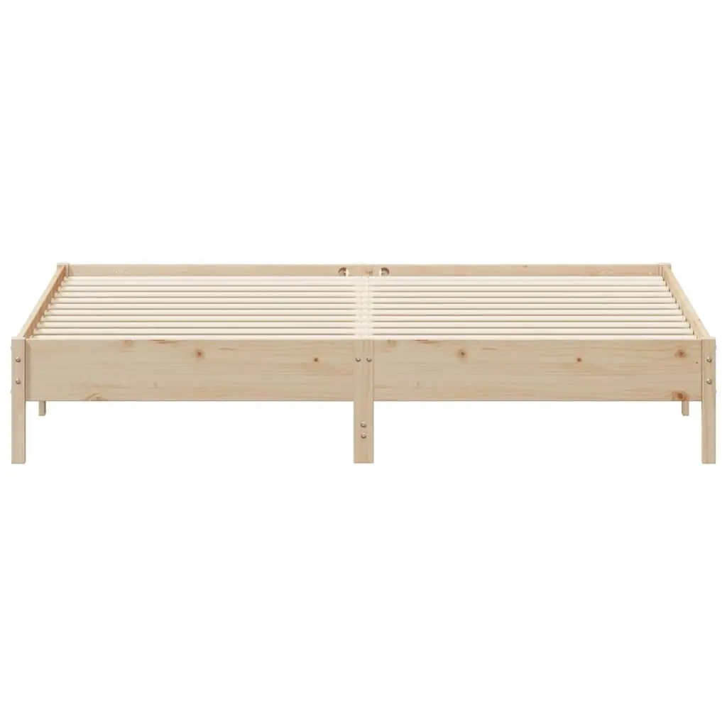 Bed Frame without Mattress 183x203 cm King Solid Wood Pine 842686