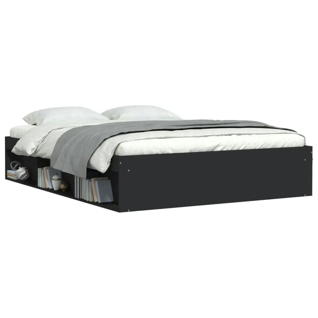 Bed Frame Black 150x200 cm 3203867