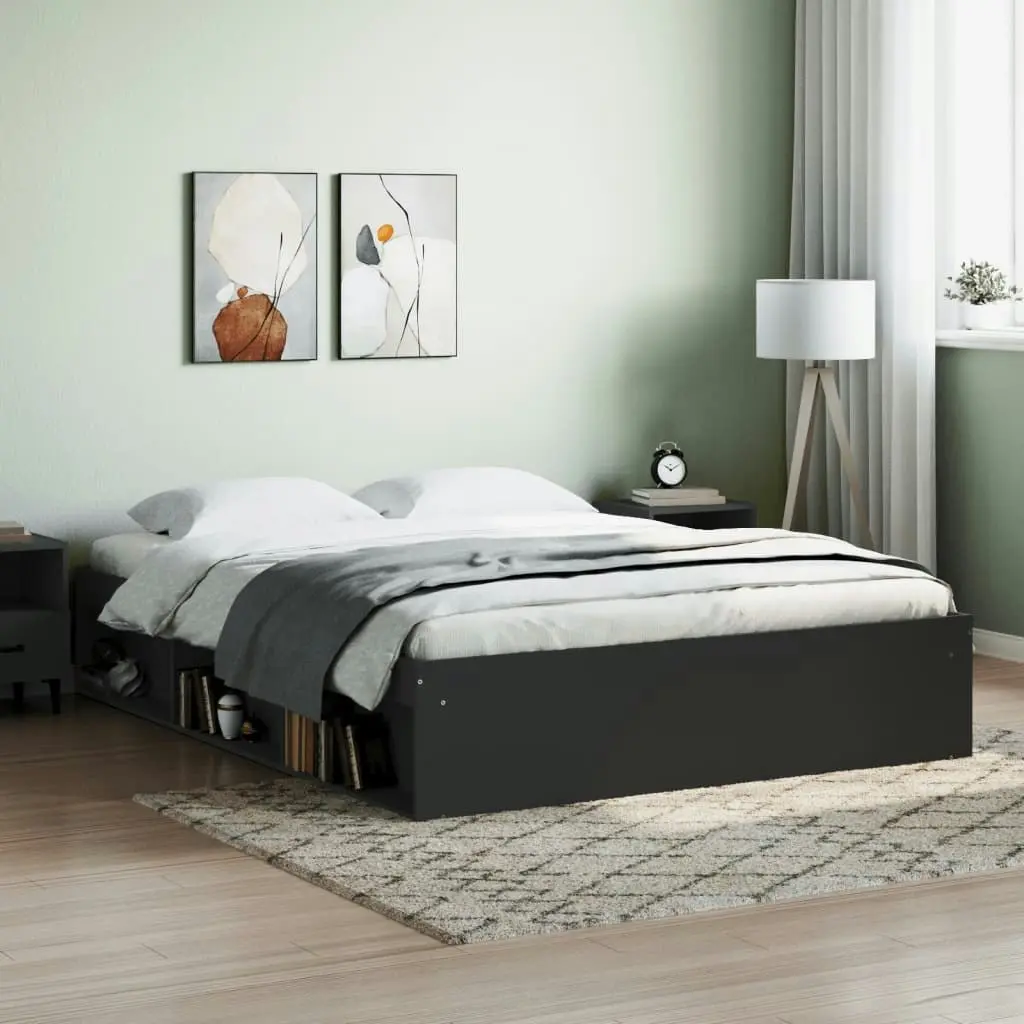 Bed Frame Black 150x200 cm 3203867