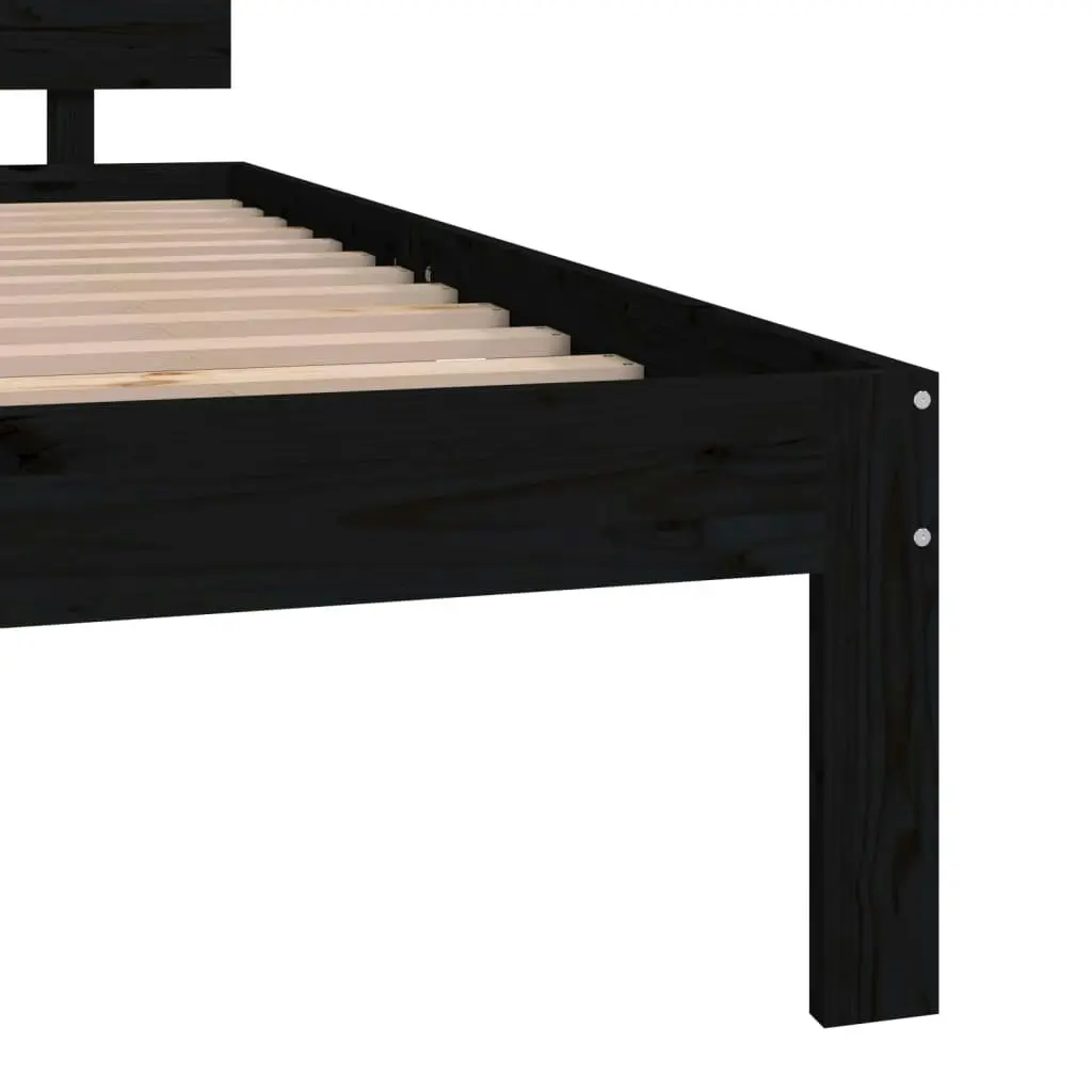 Bed Frame without Mattress Black 183x203 cm King 810514