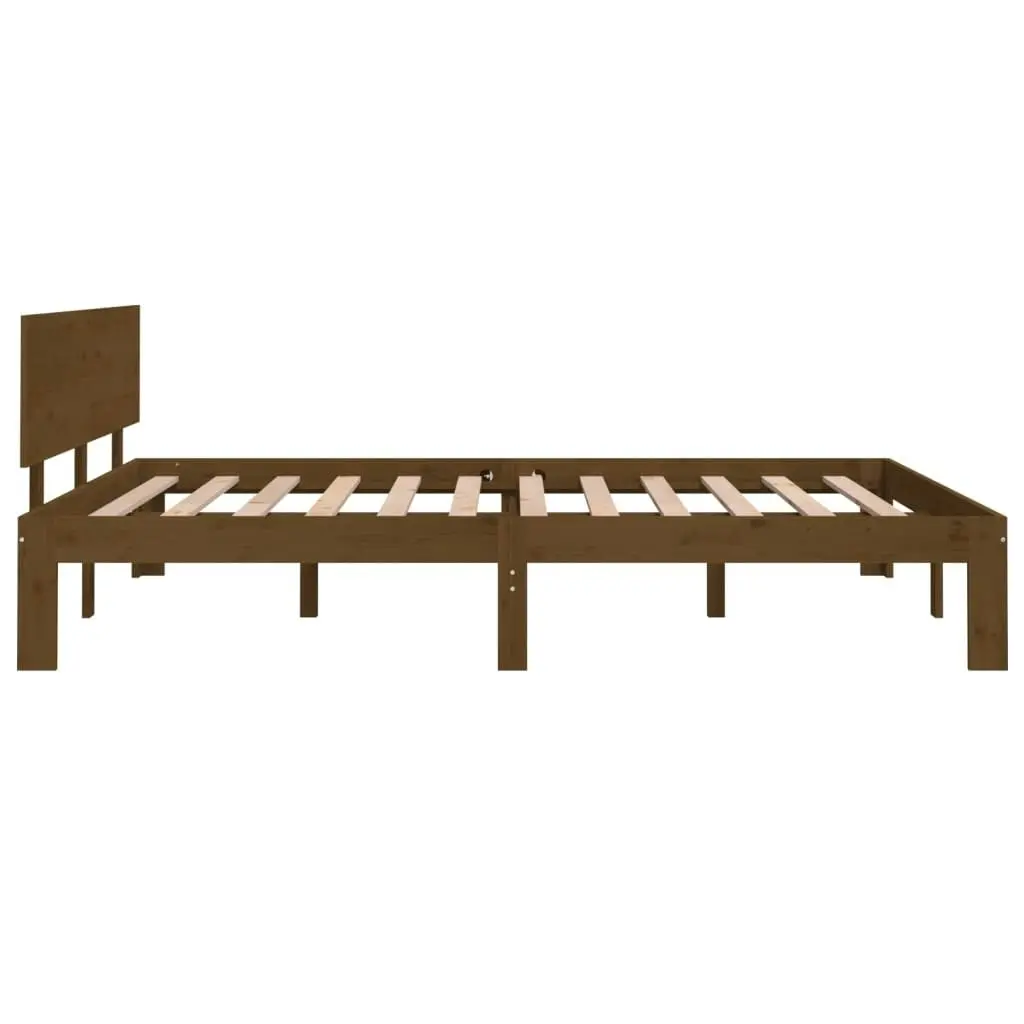 Bed Frame without Mattress Honey Brown 135x190 cm 810473