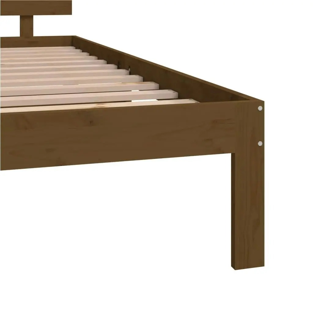 Bed Frame without Mattress Honey Brown 135x190 cm 810473