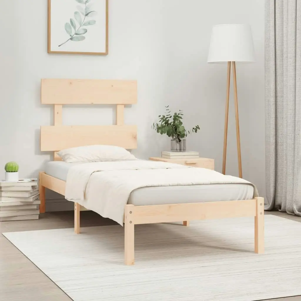 Bed Frame Solid Wood 92x187 cm Single Size 3104638