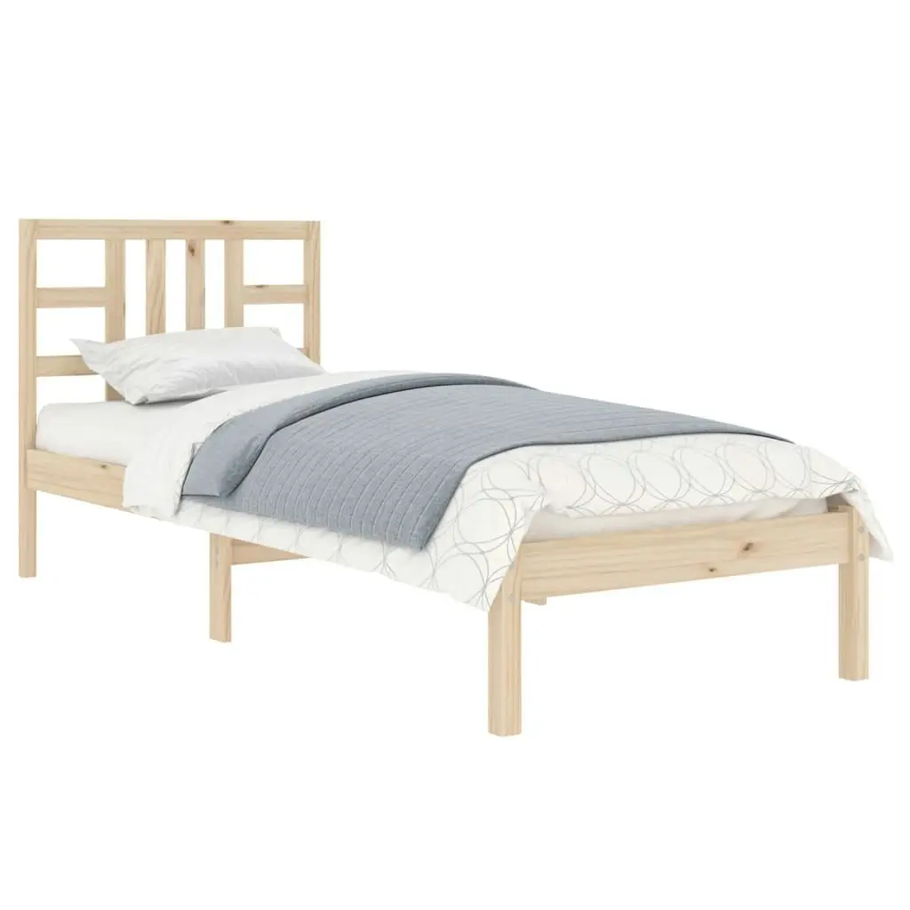 Bed Frame Solid Wood 92x187 cm Single Size 3105370