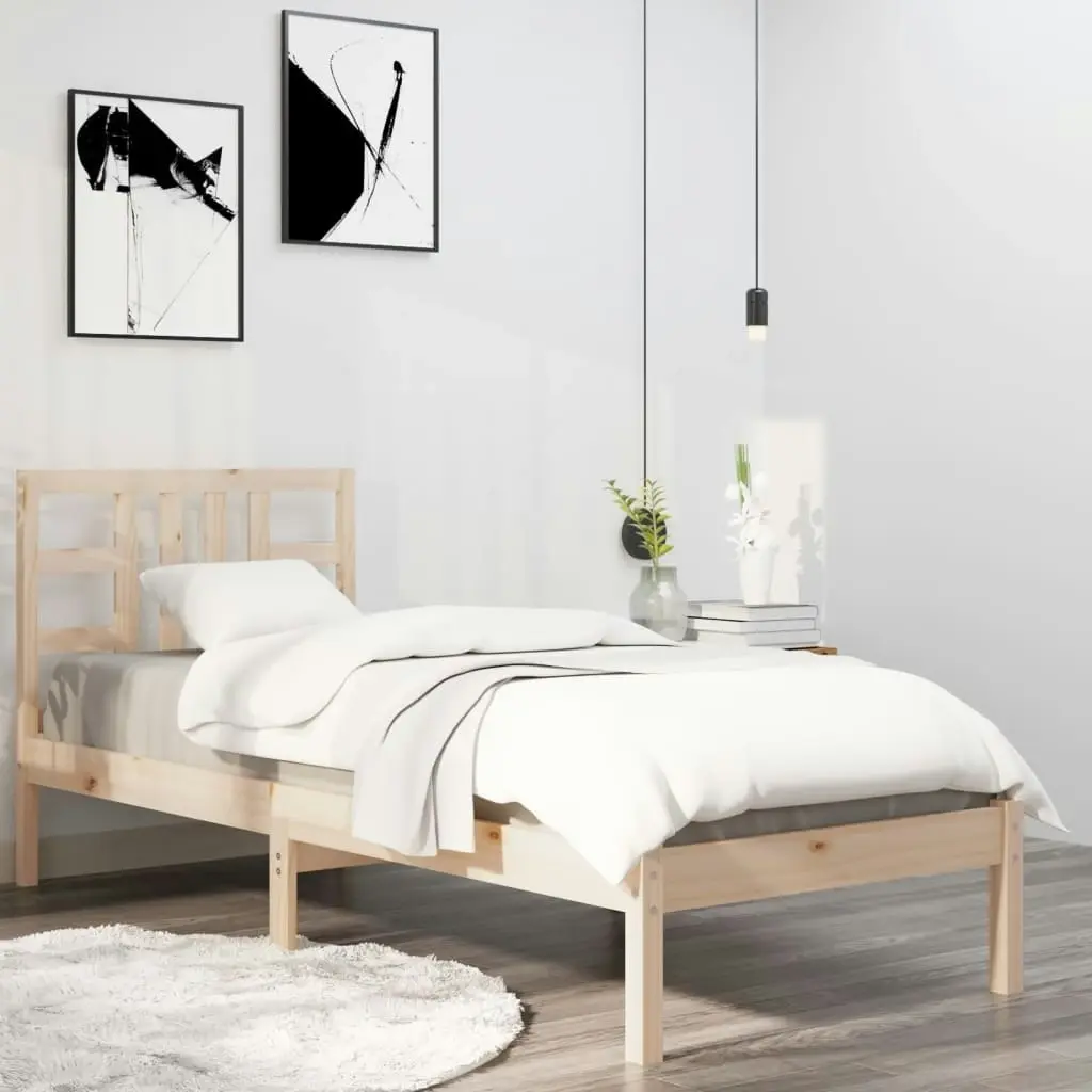 Bed Frame Solid Wood 92x187 cm Single Size 3105370