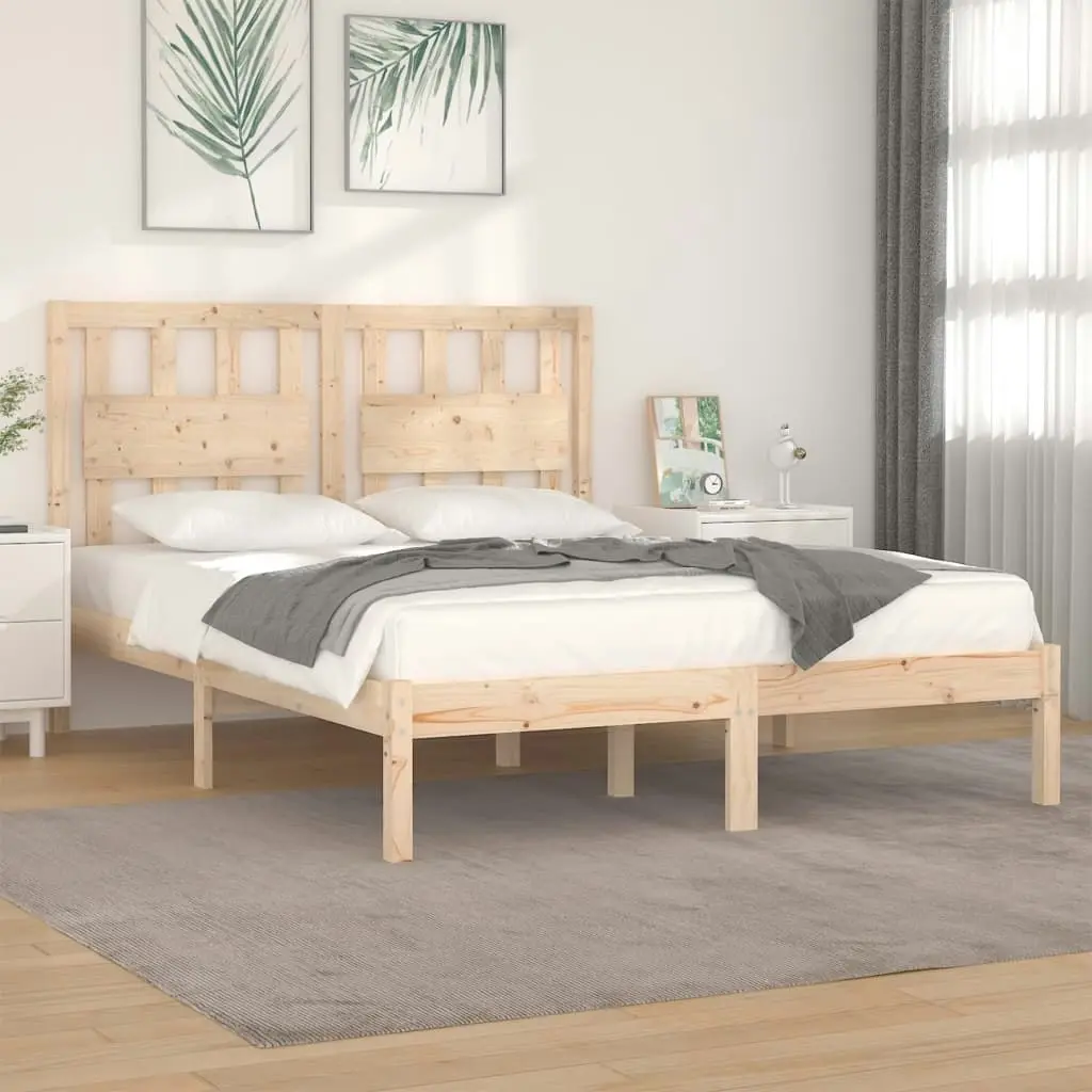 Bed Frame without Mattress Solid Wood 135x190 cm 3103908