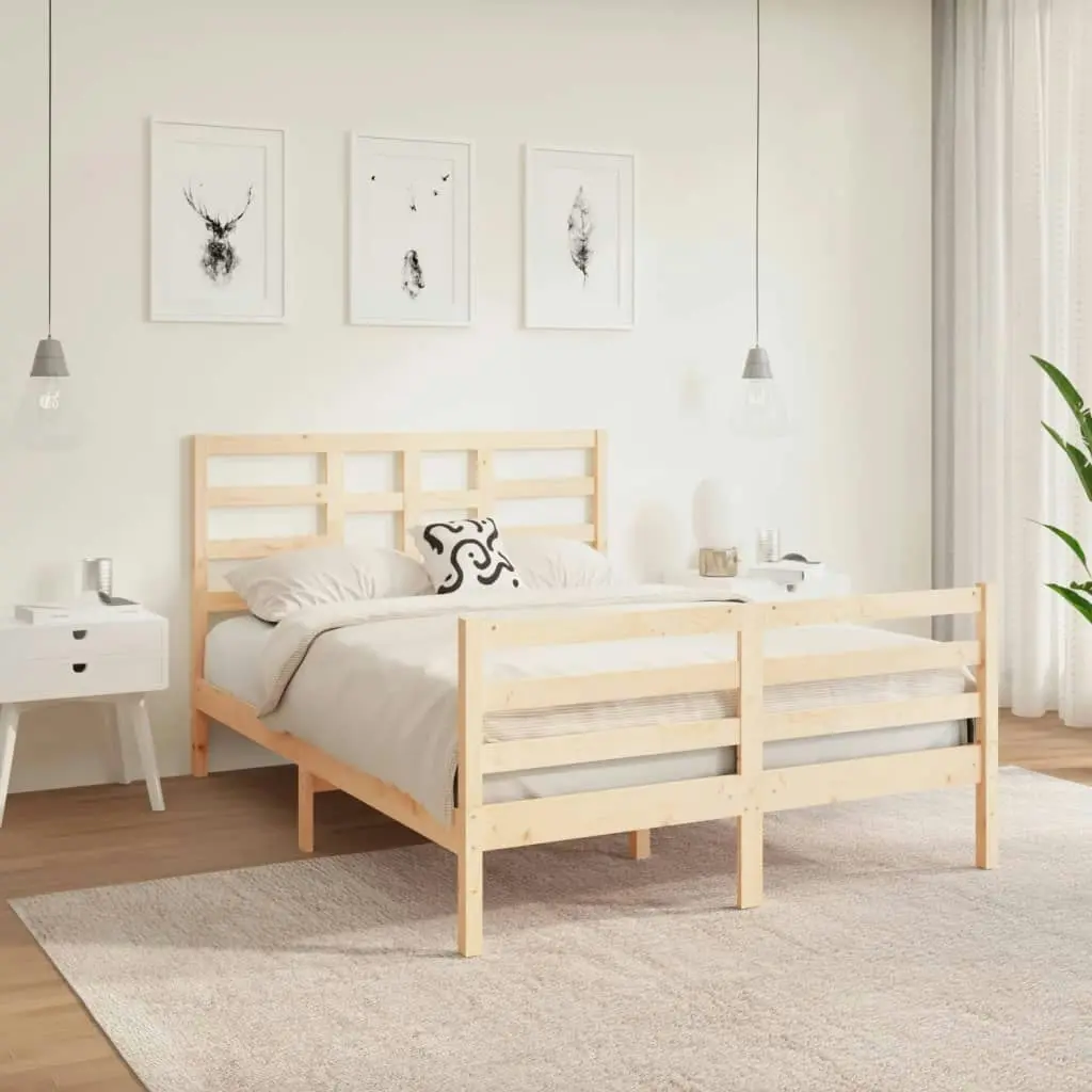 Bed Frame without Mattress Solid Wood 135x190 cm 3105835