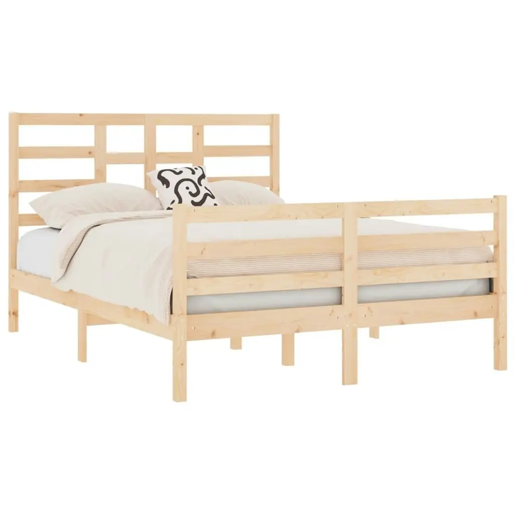 Bed Frame without Mattress Solid Wood 135x190 cm 3105835