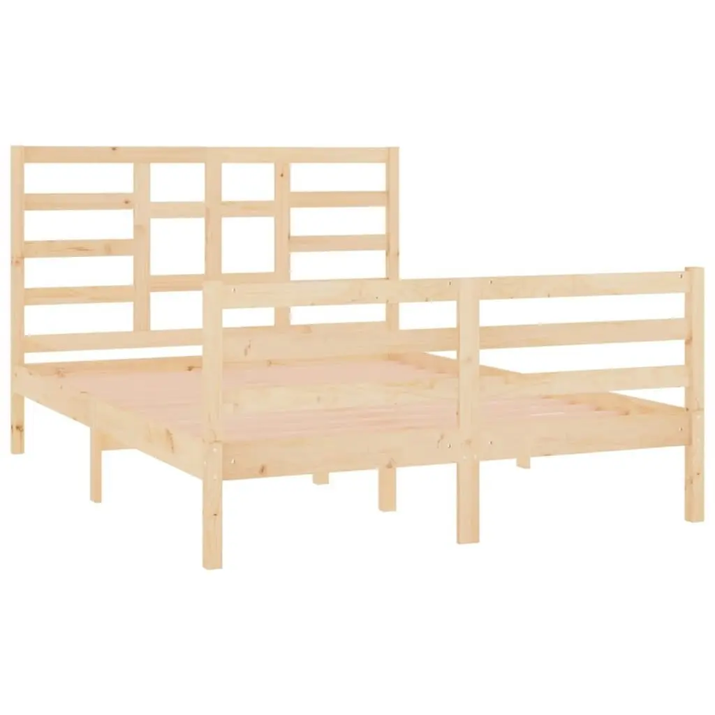 Bed Frame without Mattress Solid Wood 135x190 cm 3105835