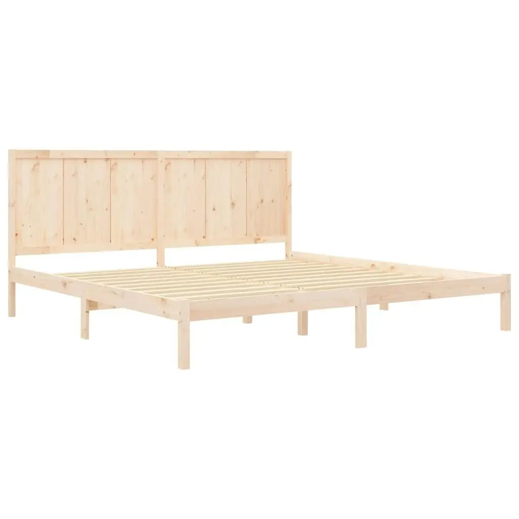 Bed Frame without Mattress 183x203 cm King Solid Wood Pine 3105745