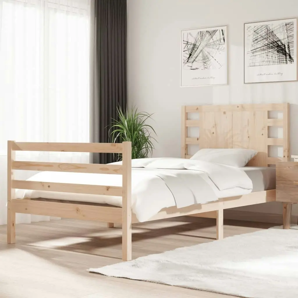 Bed Frame without Mattress 90x190 cm Solid Wood Pine 3104248