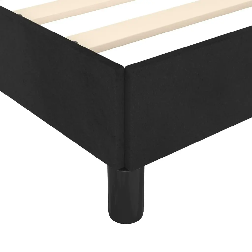 Bed Frame Black 137x187 cm Double Size Velvet 347356