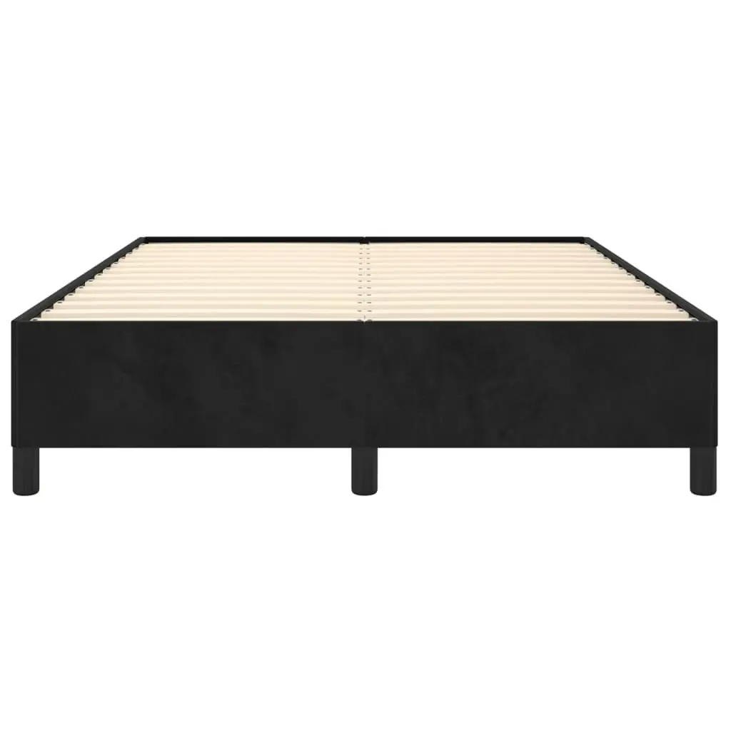 Bed Frame Black 137x187 cm Double Size Velvet 347356