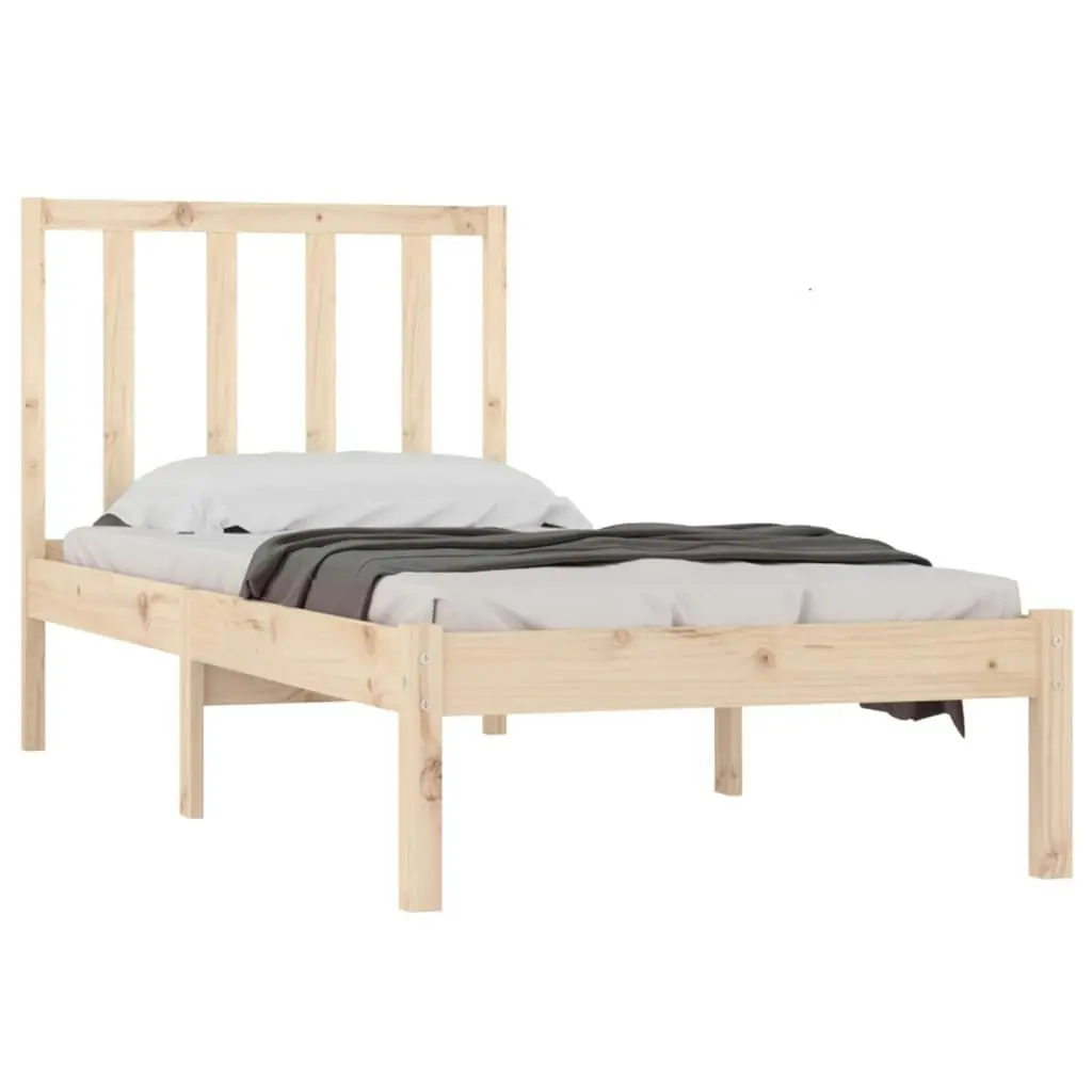 Bed Frame Solid Wood Pine 92x187 cm Single Size 3105036