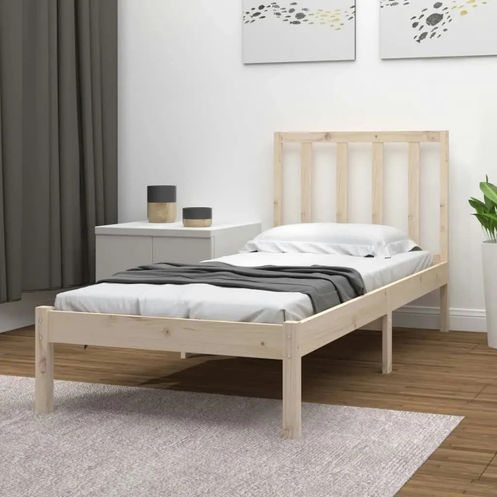 Bed Frame Solid Wood Pine 92x187 cm Single Size 3105036