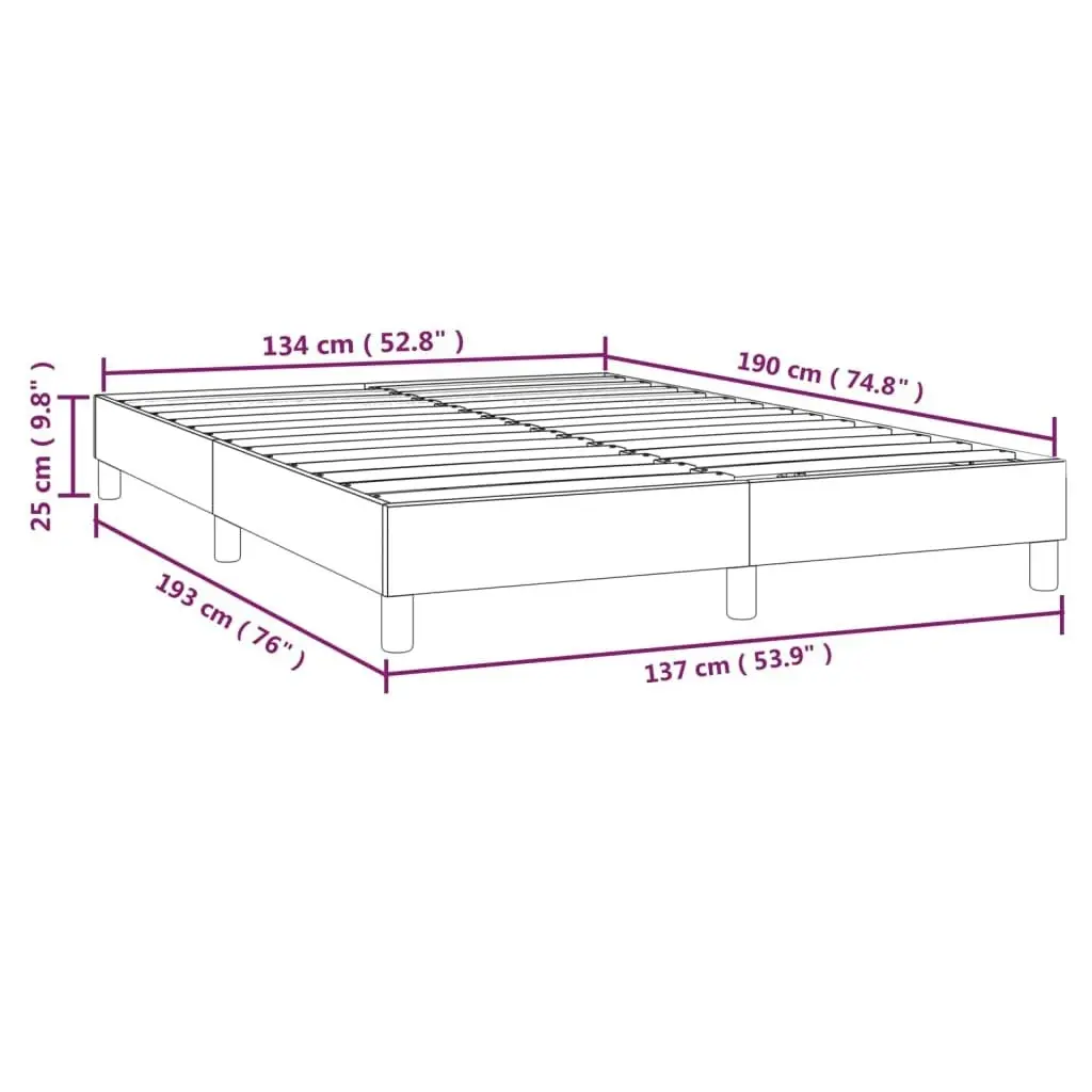 Bed Frame without Mattress Black Double Fabric 3120556