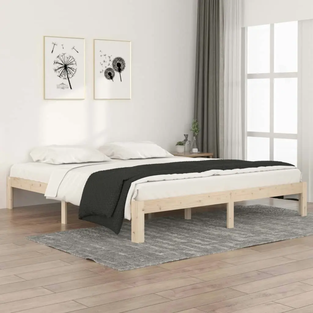 Bed Frame Solid Wood 183x203 cm King Size 810380