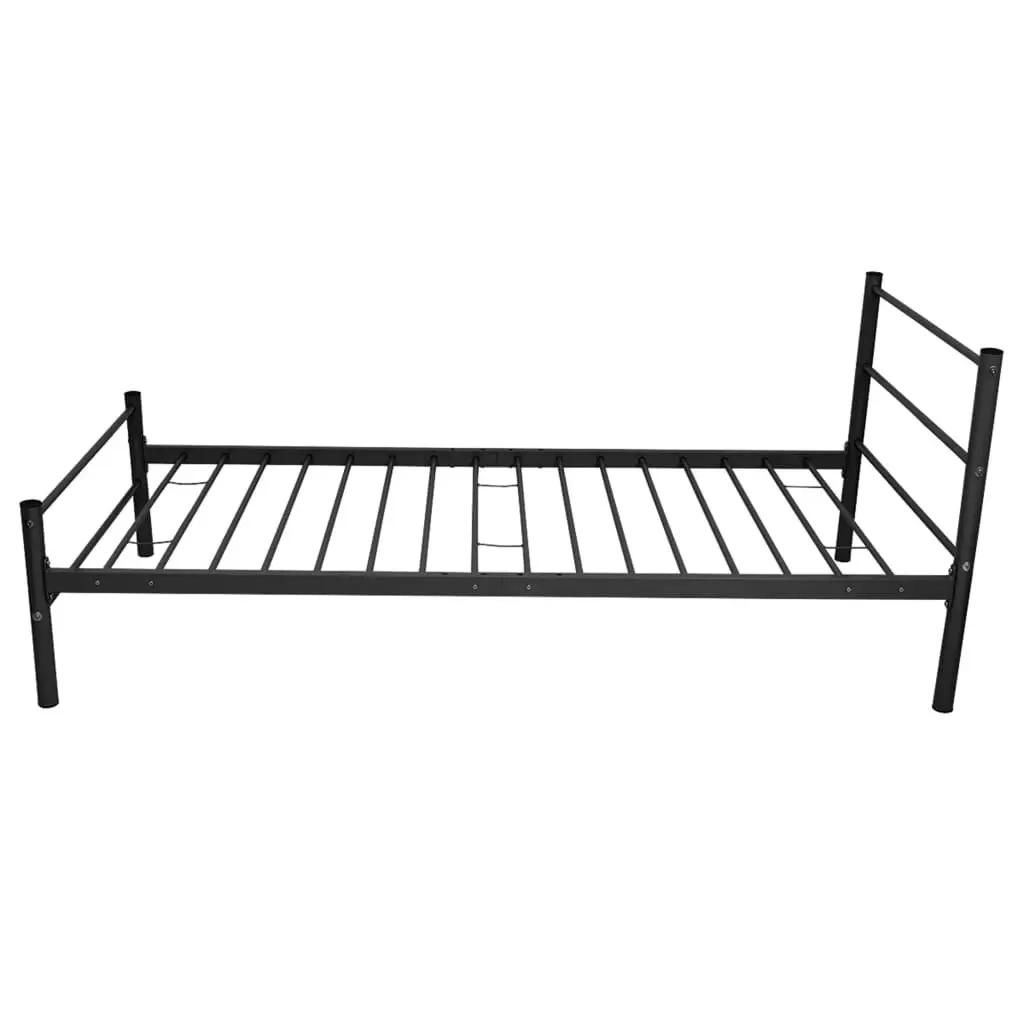 Bed Frame Black Metal 106x203 cm King Single Size 247486