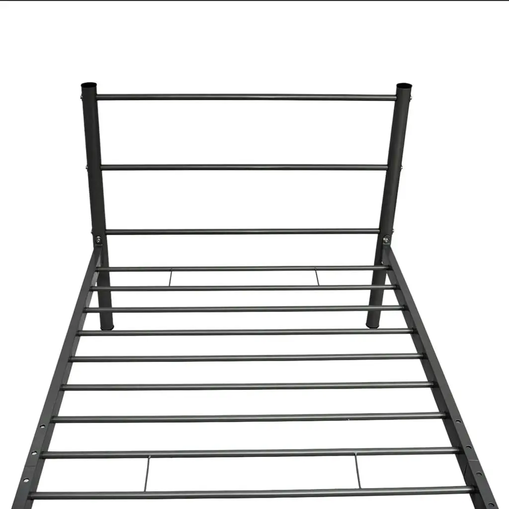 Bed Frame Black Metal 106x203 cm King Single Size 247486