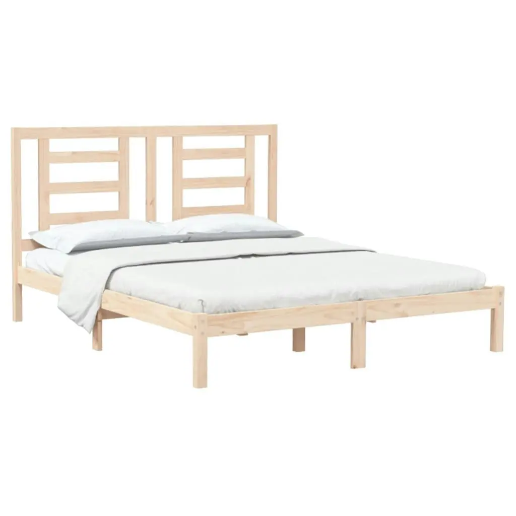 Bed Frame without Mattress 150x200 cm Solid Wood Pine 3104353