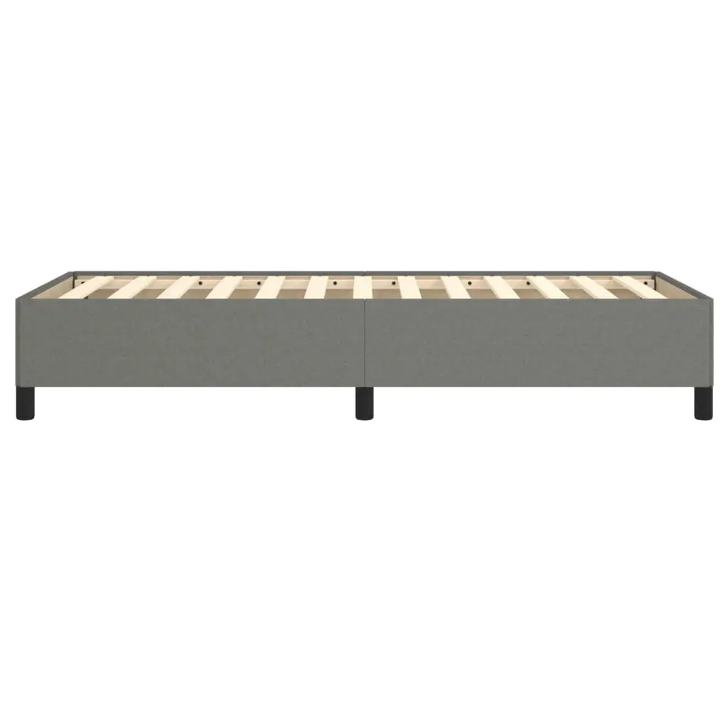 Bed Frame without Mattress Dark Grey King Single Fabric 347116