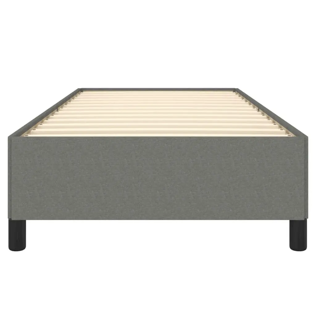 Bed Frame without Mattress Dark Grey King Single Fabric 347116