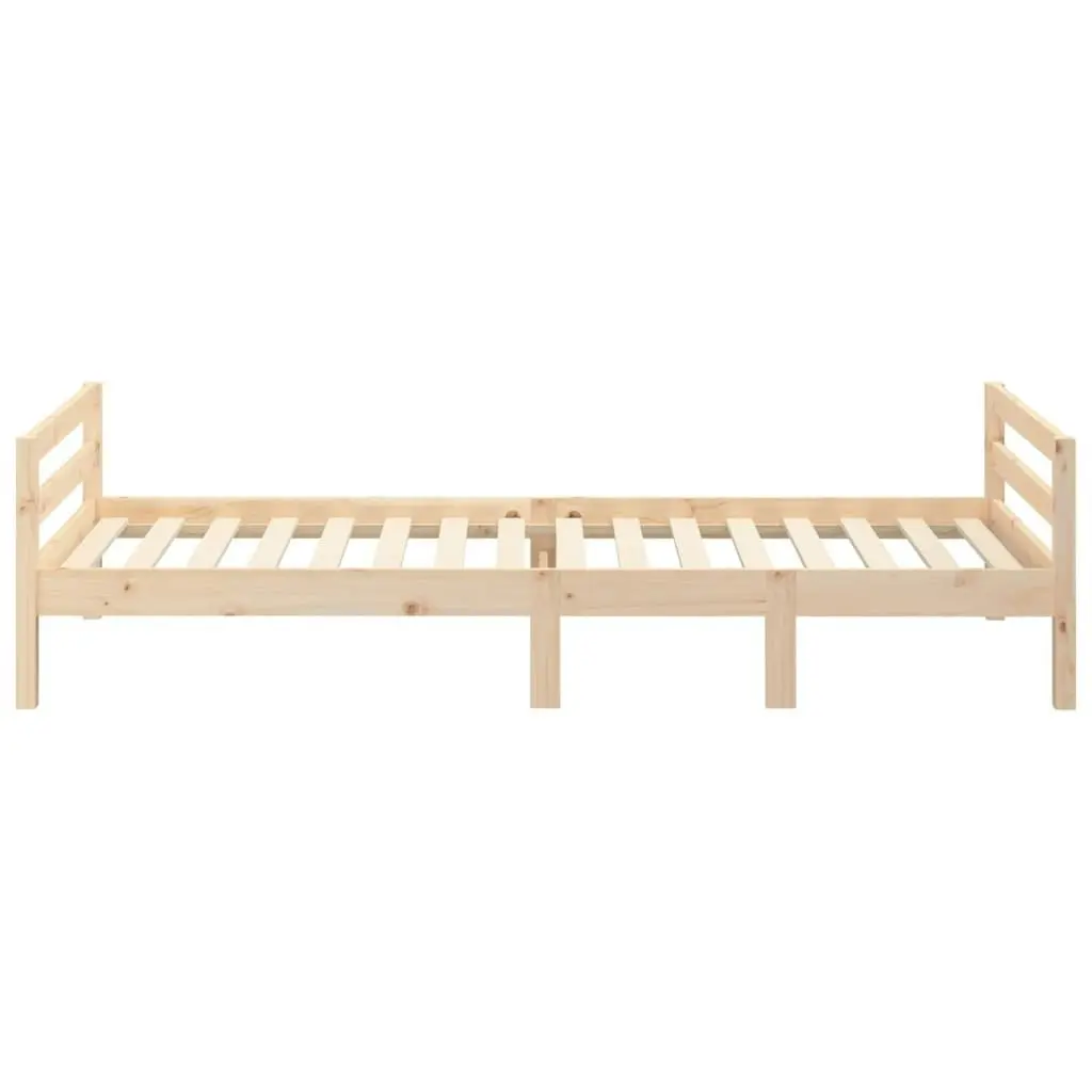 Bed Frame 92x187 cm Single Size Solid Wood Pine 821634