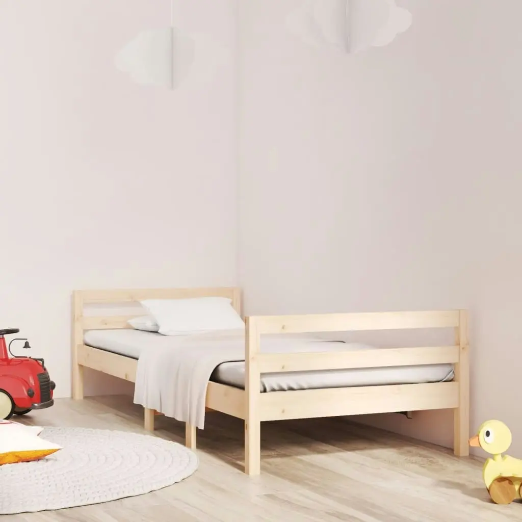 Bed Frame 92x187 cm Single Size Solid Wood Pine 821634