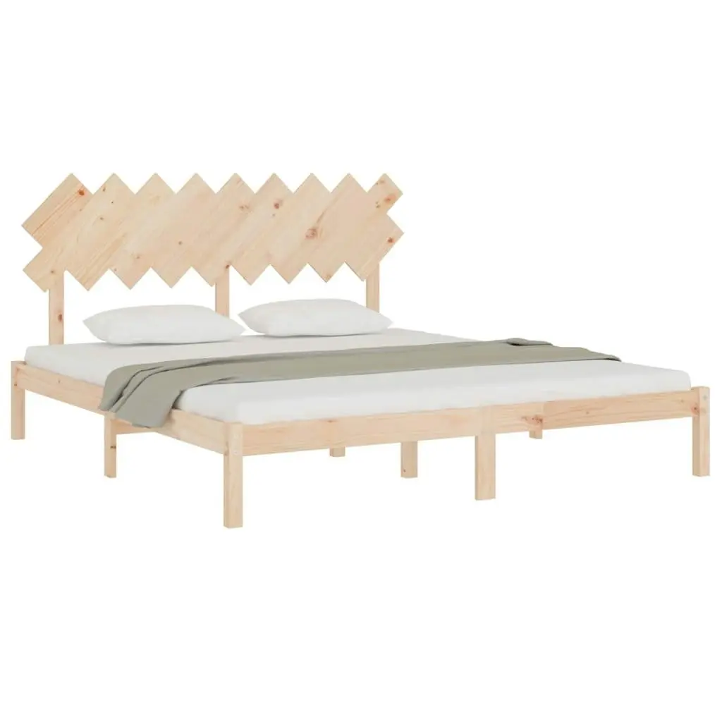 Bed Frame 183x203 cm King Size Solid Wood 3104883