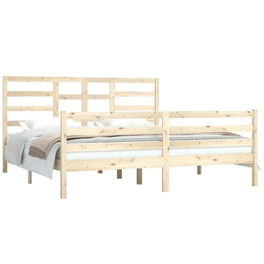 Bed Frame without Mattress Solid Wood 183x203 cm King 3105875