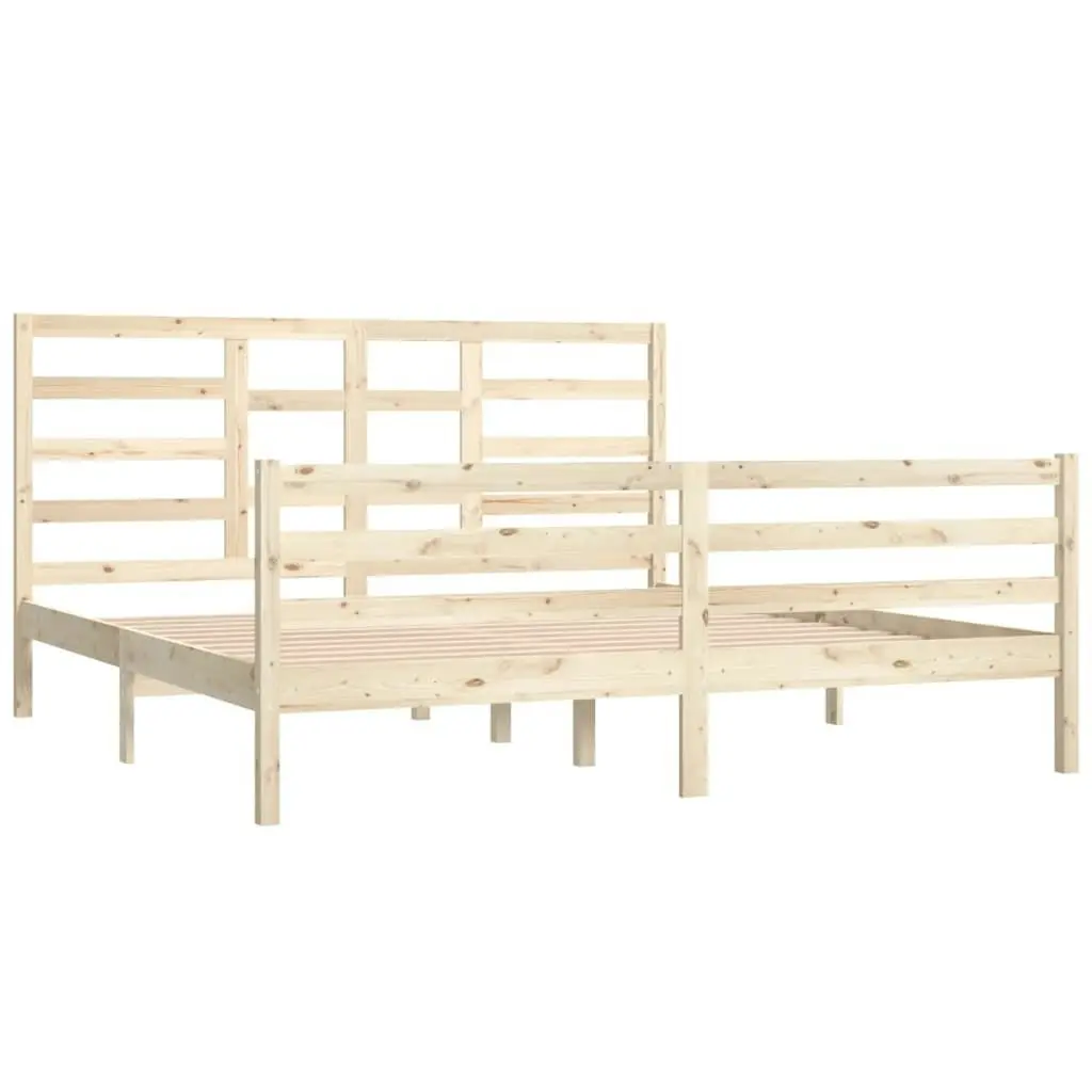 Bed Frame without Mattress Solid Wood 183x203 cm King 3105875