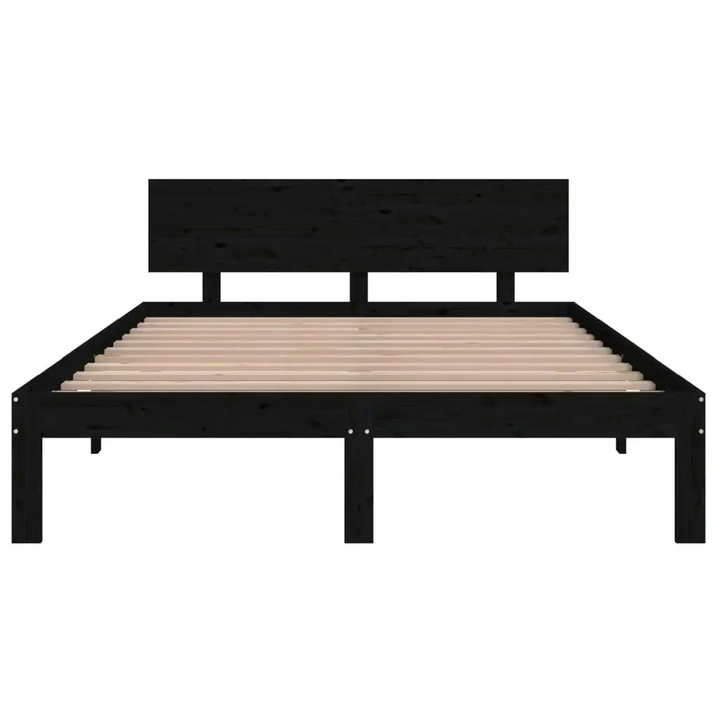 Bed Frame without Mattress Black 135x190 cm 810474