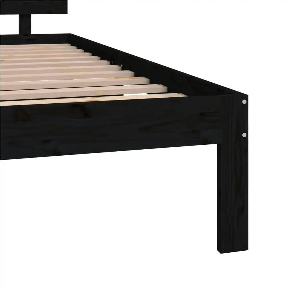 Bed Frame without Mattress Black 135x190 cm 810474