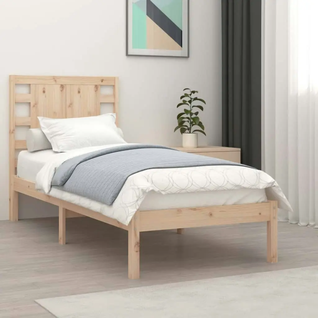 Bed Frame without Mattress 90x190 cm Solid Wood 3104183