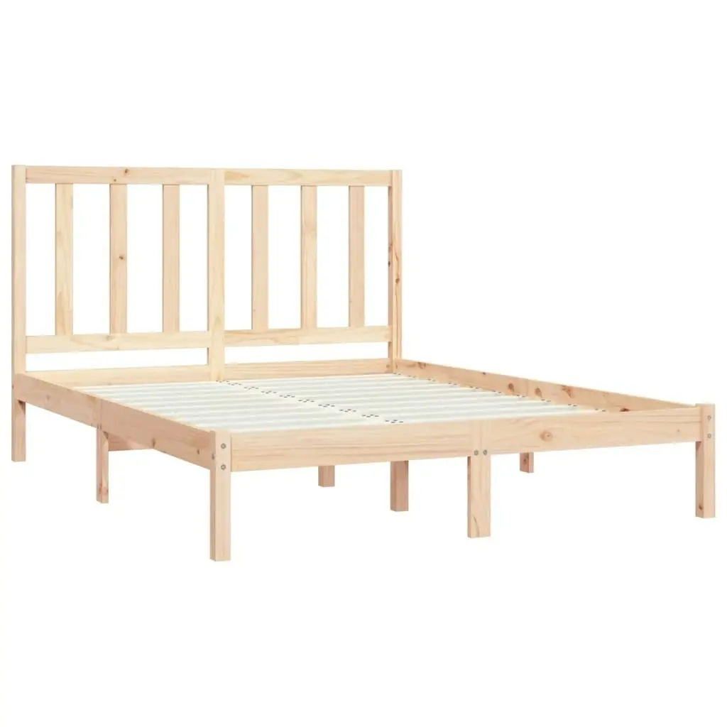 Bed Frame Solid Wood Pine 153x203 cm Queen Size 3105165