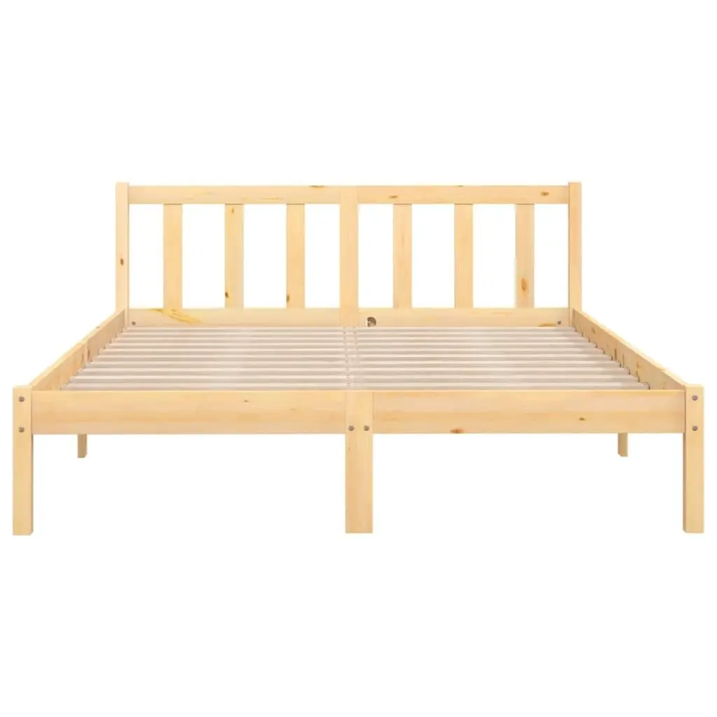 Bed Frame Solid Wood Pine 153x203 cm Queen Size 810087