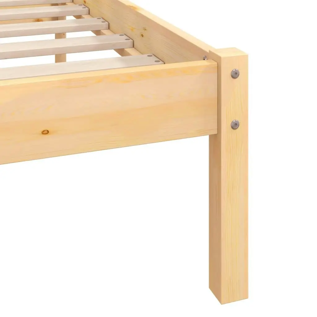 Bed Frame Solid Wood Pine 153x203 cm Queen Size 810087