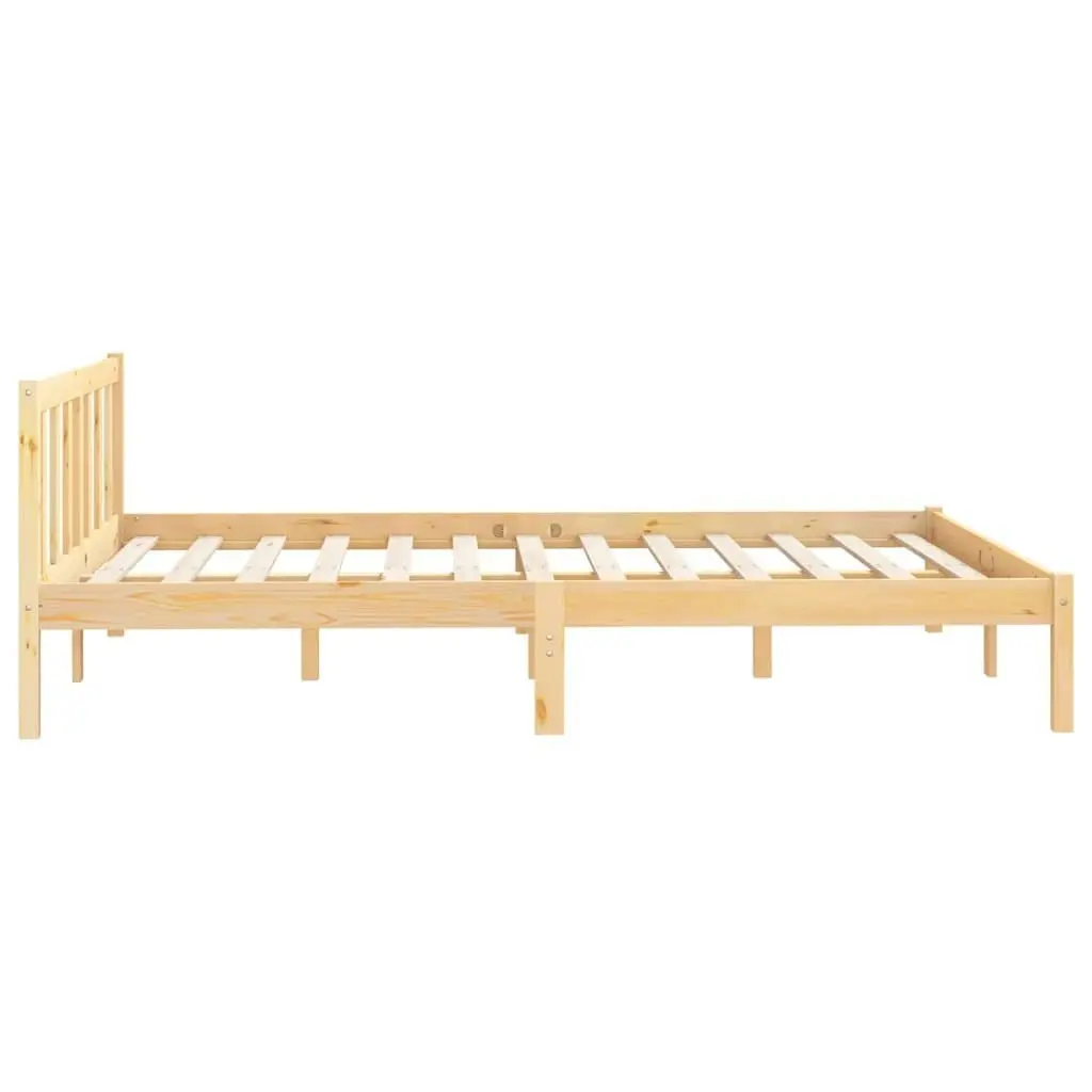 Bed Frame Solid Wood Pine 153x203 cm Queen Size 810087